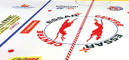 Painted In-Ice Logos for Hockey
